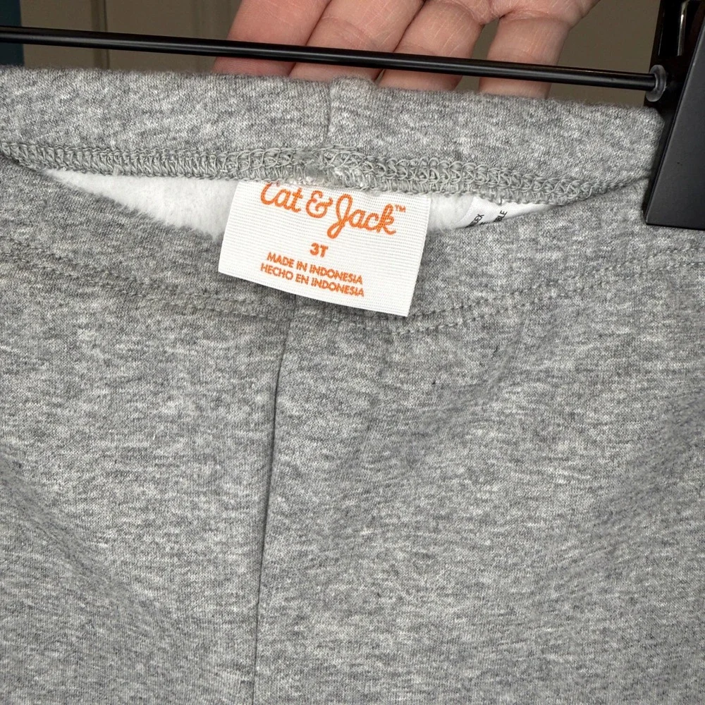 Cat & Jack Toddler Girls Size 3T Cozy‎ Leggings Heather Gray Fleece Lined NWT